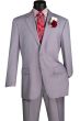 Vinci Men's 2 Piece Wool Feel Executive Suit - Adjustable Waistband