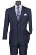 Vinci Men's 2 Piece Wool Feel Executive Suit - Adjustable Waistband