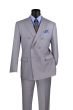 CCO Men's Outlet 2 Piece Double Breasted Suit - Adjustable Waistband 