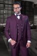 Statement Men's 100% Wool Suit - Unique Double Breasted Vest