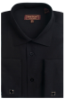 Black Spread Collar Dress Shirt Mens French Cuff Button Up Shirts