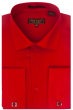 Red Spread Collar Dress Shirt Mens French Cuff Button Up Shirts