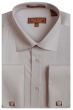 Silver Spread Collar Dress Shirt Mens French Cuff Button Up Shirts