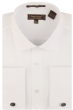 White Spread Collar Dress Shirt Mens French Cuff Button Up Shirts