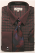 Fratello Men's Outlet French Cuff Dress Shirt Set - Two Tone Windowpane