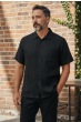 Black Walking Suit Linen Leisure Suits Mens Casual Outfits