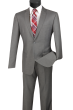 Tazio Men's 2 Piece Solid Discount Suit - 2 Button Jacket