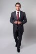 Tazio Men's 2 Piece Slim Fit Executive Suit - Tonal Plaid