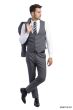 Tazio Men's 3 Piece Ultra Slim Fit Suit - Glen Check