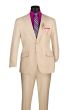 Vinci Men's 2 Piece Modern Fit Executive Suit - Pure Solid