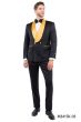 Tazio Men's 2 Piece Skinny Fit Suit - Bold Color Accents