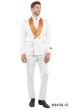 Tazio Men's 2 Piece Skinny Fit Suit - Bold Color Accents