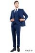 Zegarie Men's 3 Piece Slim Fit Suit - Solid Colors