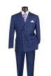 Vinci Men's 2 Piece Modern Fit Suit - Windowpane