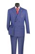 Vinci Men's 2 Piece Modern Fit Suit - Glen Plaid