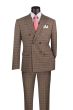 CCO Men's Outlet 2 Piece Modern Fit Suit - Glen Plaid