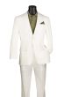 CCO Men's Outlet 2 Piece Modern Fit Linen Suit - Light Colors