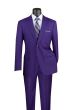 Vinci Men's 2 Piece Modern Fit Suit - Light Windowpane