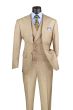 Vinci Men's 3 Piece Wool Feel Modern Fit Suit - Double Breasted Vest