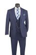 Navy Blue Suit Stretch Fabric Cinchable Waistband