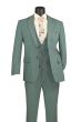 Green Suit Stretch Fabric Cinchable Waistband