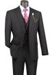 CCO Men's Outlet 3 Piece Modern Fit Suit - Bold Solid Colors