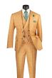 CCO Men's Outlet 3 Piece Modern Fit Suit - Electric Windowpane
