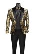 CCO Men's Outlet 3 Piece Modern Fit Suit - Luxurious Jacquard