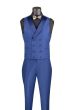 Vinci Men's 3 Piece Modern Fit Suit - Luxurious Jacquard