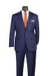 Blue Wool Suit Mens 100% Wool Suits Adjustable Waistband Pants