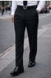Black Mens Pleated Pants