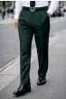 Hunter Green Mens Pleated Pants