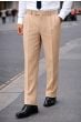 Peach Mens Pleated Pants