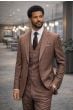 Copper Plaid Suit Wool Suits