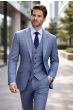 Statement Men's Outlet 3 Piece 100% Wool Modern Fit Suit - Fashion Plaid