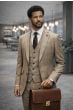 Tan Plaid Suit Wool Suits