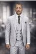Grey Suit Sharp Suits for Men Low Cut Double Breasted Vest
