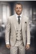 Tan Suit Sharp Suits for Men Low Cut Double Breasted Vest