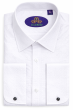 White Mens Dress Shirt French Cuff Shirts Button Down Shirt