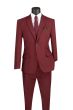 Vinci Men's 2 Piece Poplin Discount Suit - Slim Fit