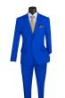 Vinci Men's 2 Piece Poplin Discount Suit - Slim Fit