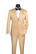 Vinci Men's 2 Piece Slim Fit Suit - Stylish Accented Patterns