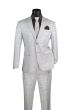 Vinci Men's 2 Piece Slim Fit Suit - Stylish Accented Patterns