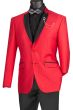 Vinci Men's 2 Pc Sharkskin Slim Fit Suit - Trimmed Shawl Collar