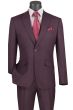 CCO Men's Outlet 2 Piece Slim Fit Suit - Accented Windowpane