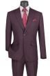 Vinci Men's 2 Piece Slim Fit Suit - Accented Windowpane