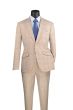 Vinci Men's 2 Piece Slim Fit Suit - Accented Windowpane