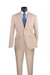 CCO Men's Outlet 2 Piece Slim Fit Suit - Accented Windowpane