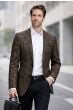 Brown Plaid Blazer Men's Sport Coats