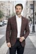 Burgundy Plaid Blazers Mens Jackets